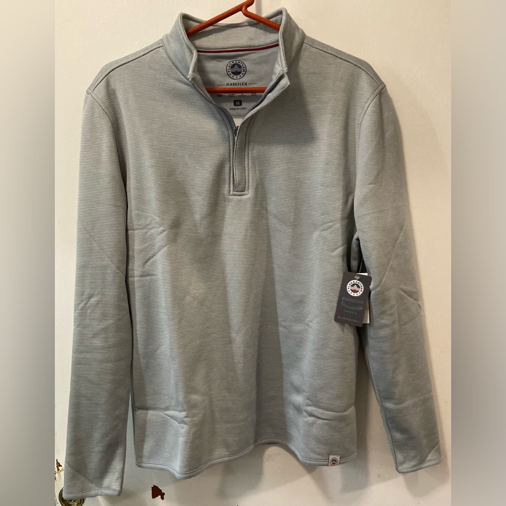 Flag & Anthem MadeFlex Men’s Slate Heather Quarter Zip-Up Men's Sweater Medium M